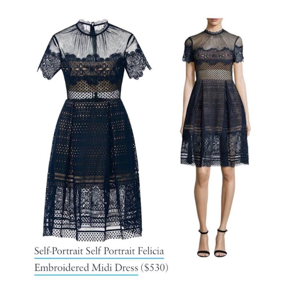 Self-portrait Felicia Embroidered midi dress - Picture 2 of 7